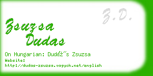 zsuzsa dudas business card
